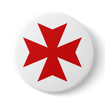 Maltesisches Cross Red Button #1