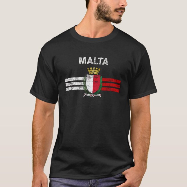 Maltesisches Flaggen-Shirt - maltesische Flagge T-Shirt (Vorderseite)