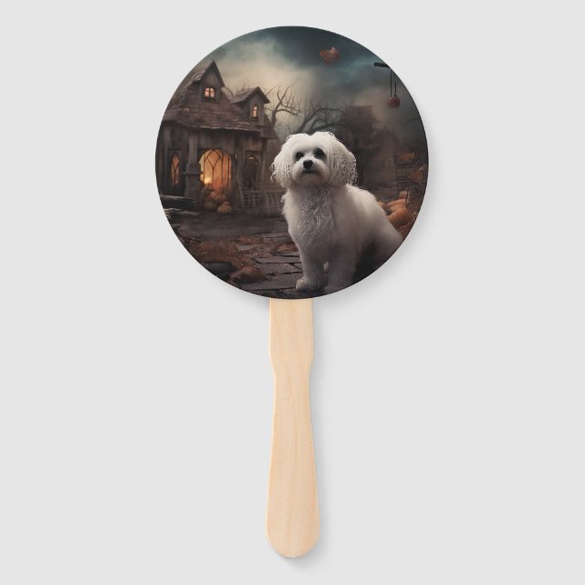 Maltesisches Halloween Beängstigend Fächer (Vorderseite)