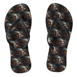 Maltesisches Halloween Gruselig Flip Flops