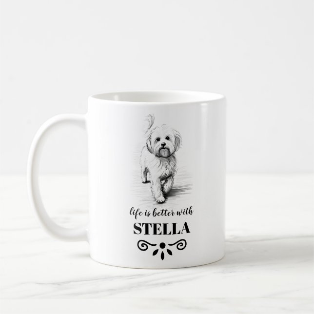 Maltesisches Leben ist besser mit dem benutzerdefi Kaffeetasse (Links)