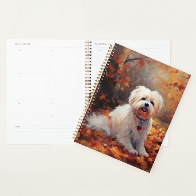 Malti Tzu à l'automne Feuilles automne Inspire (Devant avec enveloppe)