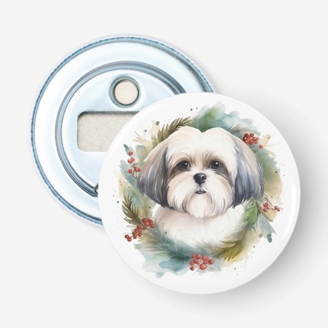 Malti Tzu Christmas Wreath Festivals Flaschenöffner (Vorderseite)