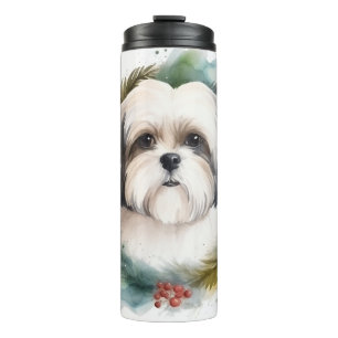 Malti Tzu Christmas Wreath Festivals Thermosbecher