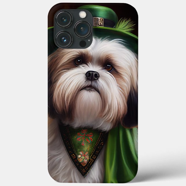 Malti Tzu Dog in St. Patrick's Day Dress Case-Mate iPhone Hülle (Rückseite)