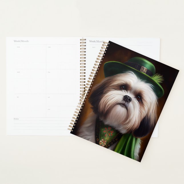 Malti Tzu Dog in St. Patrick's Day Dress Planer (Anzeige)