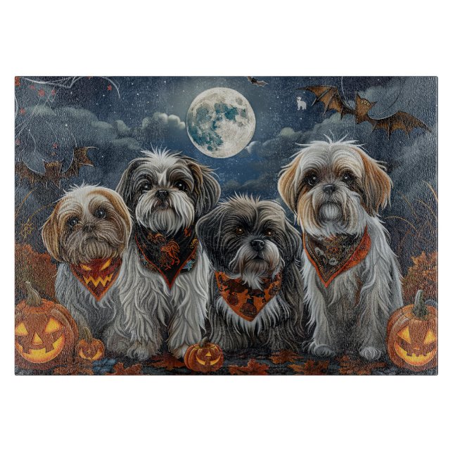 Malti Tzu Halloween Spooky Schneidebrett (Vorderseite)