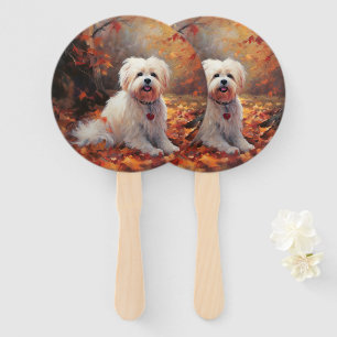 Malti Tzu im Herbst Leaves Fall Inspiriert Fächer
