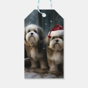 Malti tzu Schneeschlitten-Weihnachtsdekoration Geschenkanhänger