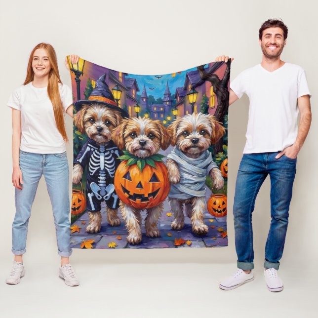 Malti Tzu Trick-or-Treating in Halloween-Kostümen Fleecedecke (Beispiel)