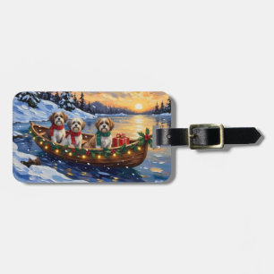 Malti Tzu Weihnachtsboot-Feiertag Gepäckanhänger