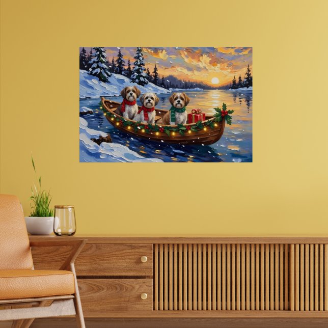 Malti Tzu Weihnachtsboot-Feiertag Poster (Wohnzimmer 2)