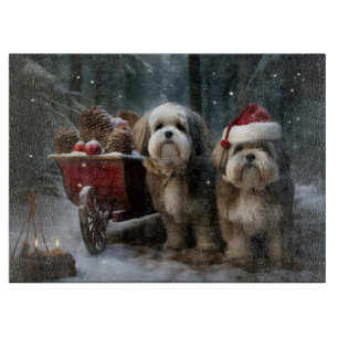 Malti tzu Weihnachtsschlitten-Weihnachtsdekoration Schneidebrett
