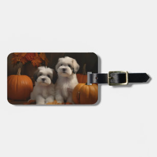 Malti tzu Welppy Autumn Delight Pumpkin Gepäckanhänger