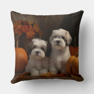 Malti tzu Welppy Autumn Delight Pumpkin Kissen