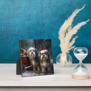 Malti zu Schlitten-Weihnachtsdekoration Fotoplatte