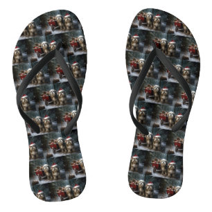 Malti zzu Weihnachts-Schlitten-Weihnachtsdekoratio Flip Flops