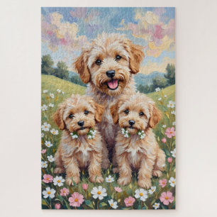 Maltipoo Baby Breath Wiesen Kunst