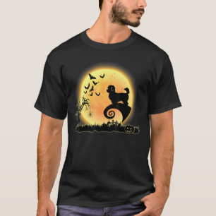 Maltipoo Beängstigend- und Mondhundin Halloween-K T-Shirt