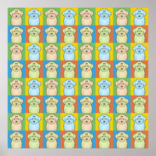 Maltipoo Dog Cartoon Pop-Kunst Poster