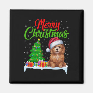 Maltipoo Dog Christmas Tree Lights Xmas Maltipoo D Magnet