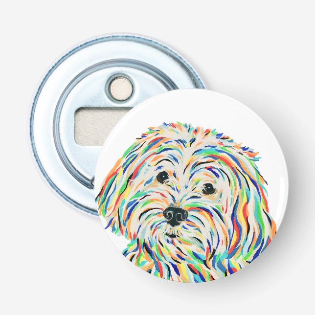 Maltipoo Dog Flaschenöffner (Vorderseite)