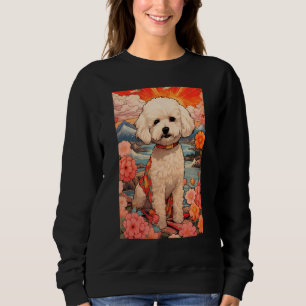 Maltipoo-Hund Ästhetik Japanische Ukiyo e 2 Sweatshirt