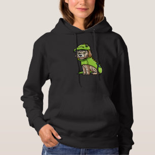 Maltipoo-Hund im Dinosaurier-Kostüm Premium Hoodie