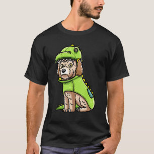 Maltipoo Hund in Dinosaurier-Kostüm T-Shirt