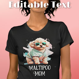 Maltipoo Hund Mama Sonnenbrille T-Shirt