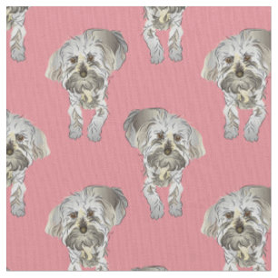 Maltipoo Puppy Pattern Stoff