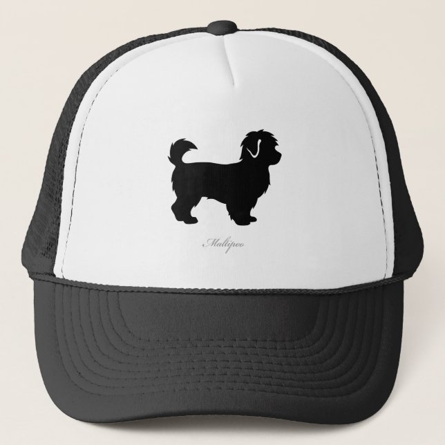 Maltipoo Silhouette Truckerkappe (Vorderseite)