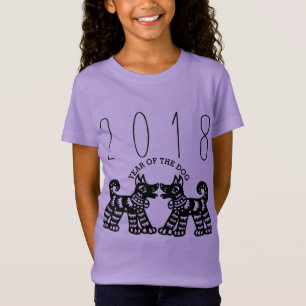 Malvenfarben-Mädchen-T-Shirt des Chinese Papercut T-Shirt