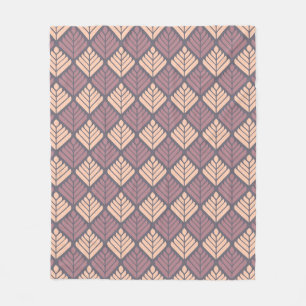 Malvenrosa Blatt-Blütenblatt-Geometrisches Botanis Fleecedecke