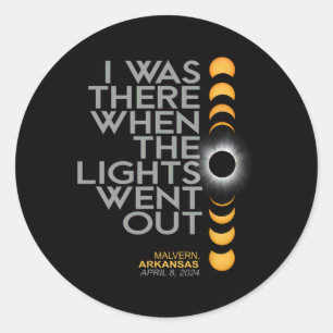 Malvern 2024 Solar Eclipse 2024 040824 Eclipse Runder Aufkleber