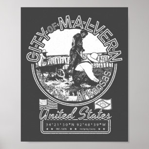 MALVERN ARKANSAS - HISTORISCHE STADT MALVERN POSTER