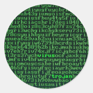 Malware Runder Aufkleber