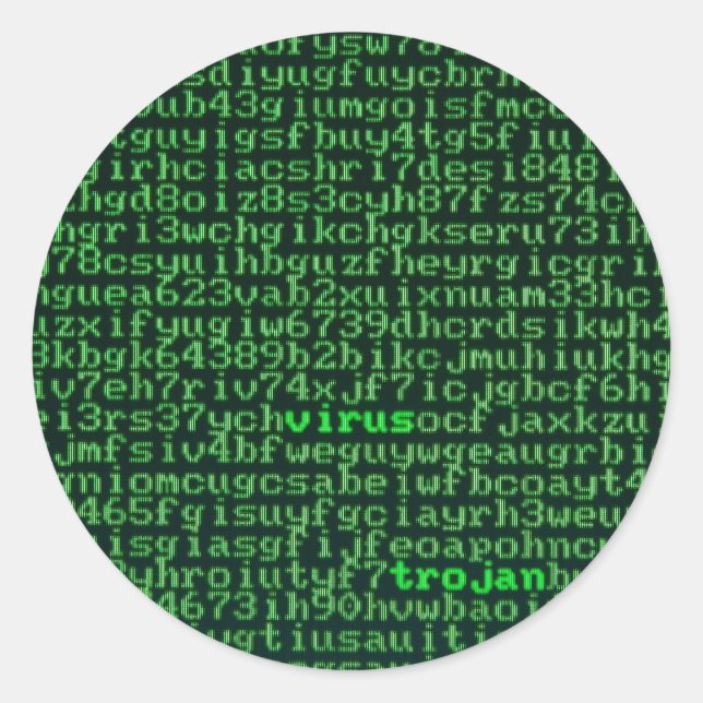 Malware Runder Aufkleber (Vorderseite)