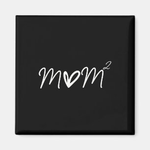 Mama2 Mama im Quadrat 2 Mutter von drei Zwillingen Magnet