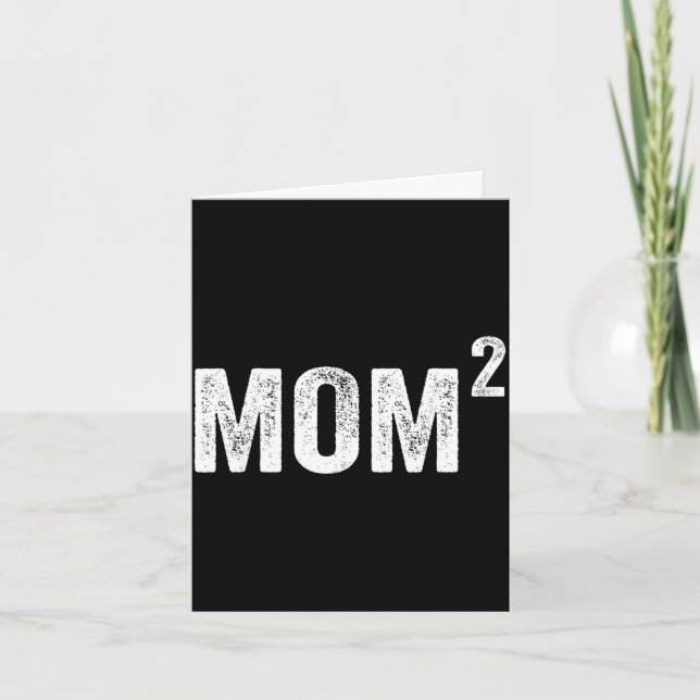 Mama2 Mutter von 2 Kindern Jungen Mädchen Mutter Karte (Vorderseite)