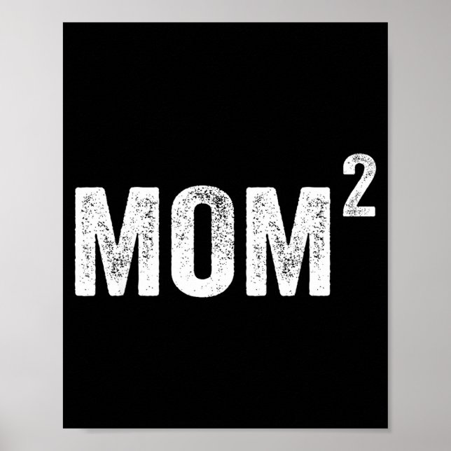 Mama2 Mutter von 2 Kindern Jungen Mädchen Mutter Poster (Vorne)