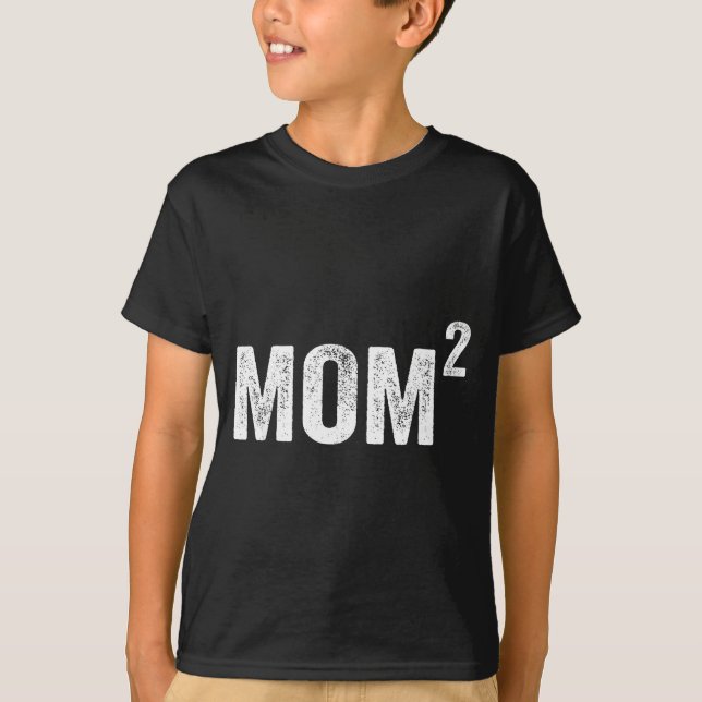 Mama2 Mutter von 2 Kindern Jungen Mädchen Mutter T-Shirt (Vorderseite)