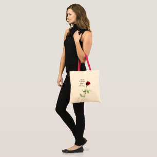 Mama 100. Geburtstag Rote Rose Blume Personalisier Tragetasche