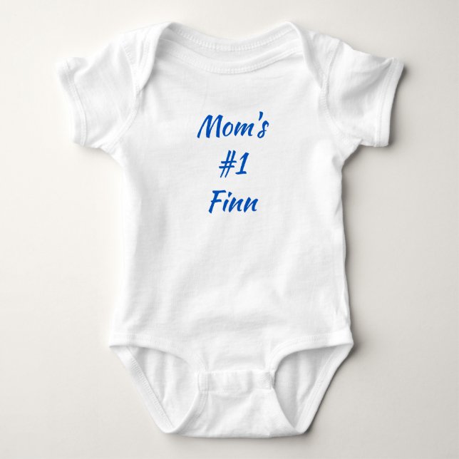 Mama #1 Finn finnischer Baby One-Piece Baby Bodysu Baby Strampler (Vorderseite)