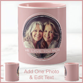 Mama 1 Foto & Text Dusty Rose Rosa C91 Zwei Tonen Tasse