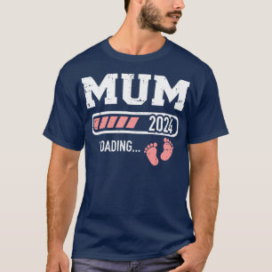 Mama 2024 Ladebalken für neue Mutter T-Shirt
