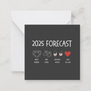 Mama 2025 für ein neues Jahr Mitteilungskarte