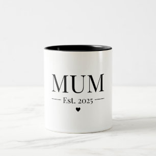 Mama 2025 gegründet zweifarbige tasse