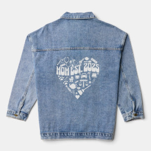 Mama 2025 Muttertagsherz Jeansjacke