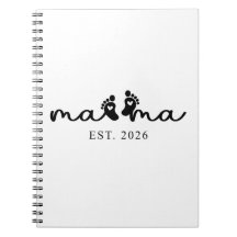Mama 2026 | Cahier à spirale pour révélation de bé